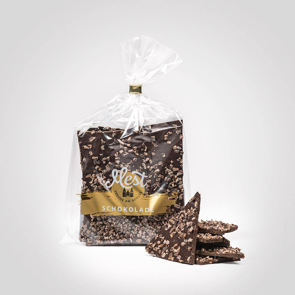 0823 Bruchschokolade Edelzartbitter mit gerösteten Kakaobohnen