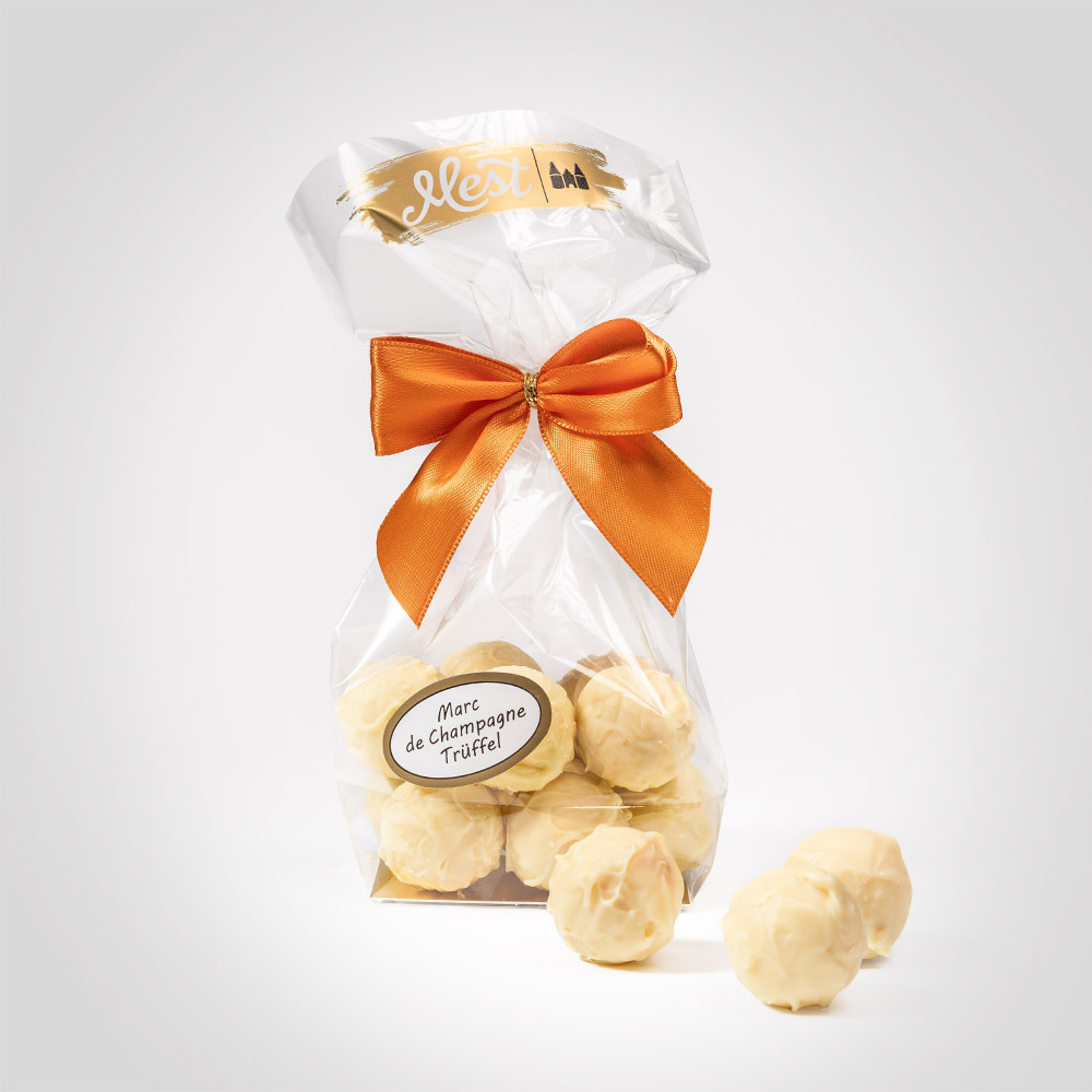 0312 Marc de Champagne Trüffel in weißer Schokolade