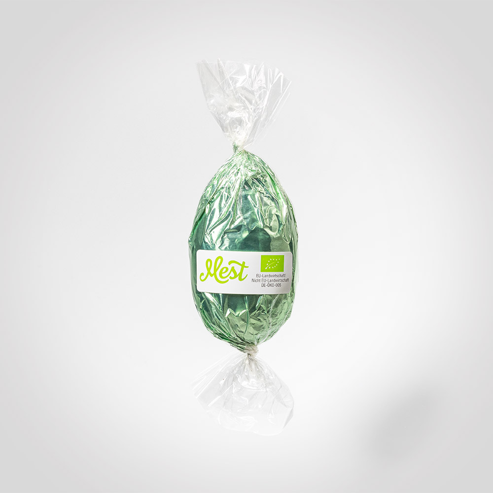 Lübecker BIO Marzipanei 100g g.g.A. in BIO-Zartbitterschokolade