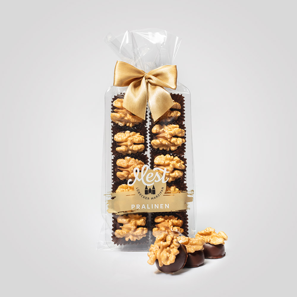 Lübecker Walnuss-Marzipan-Pralinen g.g.A. in Zartbitterschokolade
