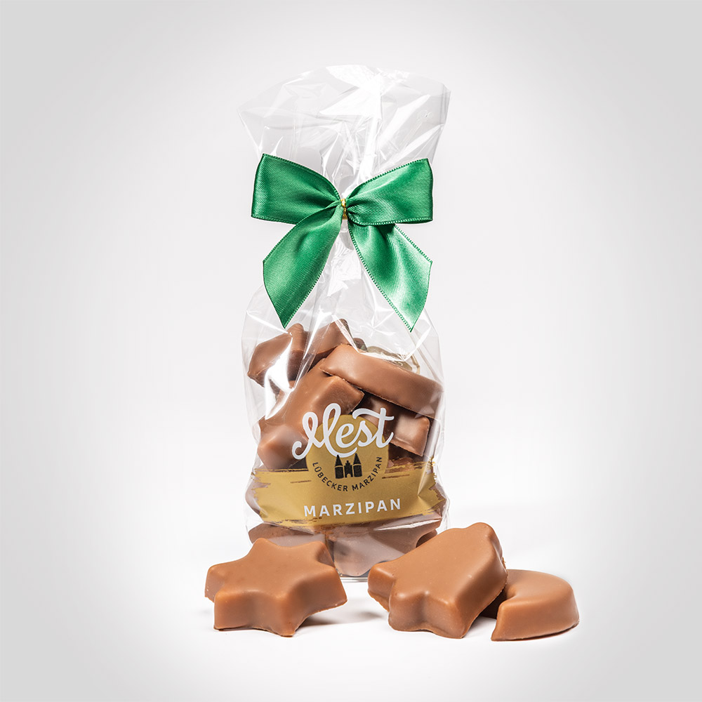 Lübecker Marzipan-Weihnachtsmischung g.g.A. in Vollmilchschokolade