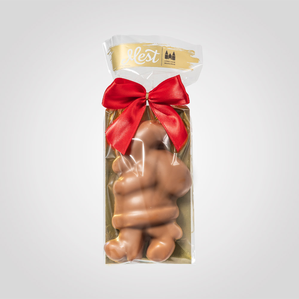 Lübecker Marzipan-Weihnachtsmann g.g.A. in Vollmilchschokolade
