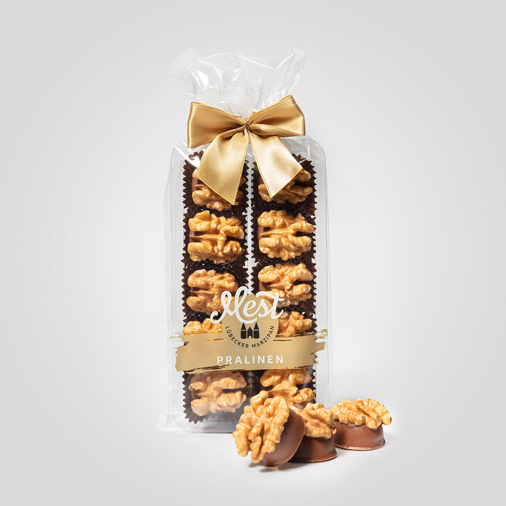 Lübecker Walnuss-Marzipan-Pralinen g.g.A. in Vollmilchschokolade