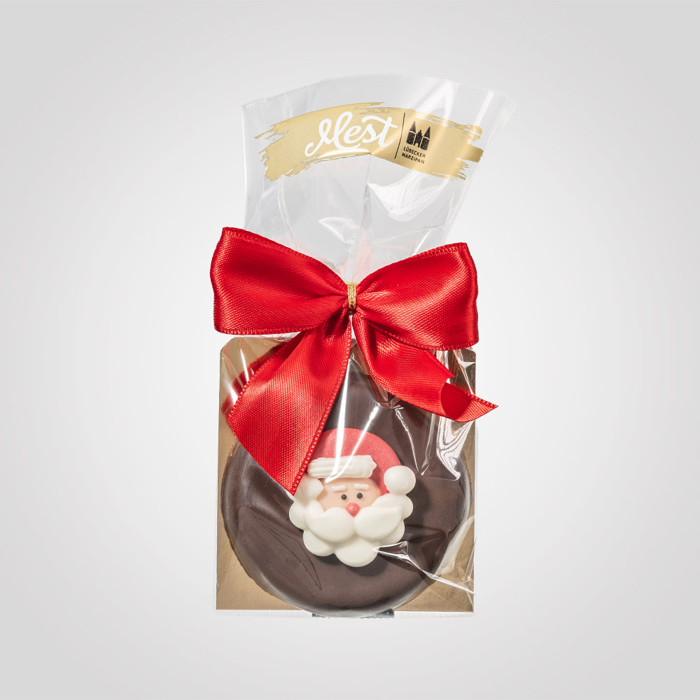 Lübecker Marzipan-Torte g.g.A. in Zartbitterschokolade "Zucker-Weihnachtsmannkopf"