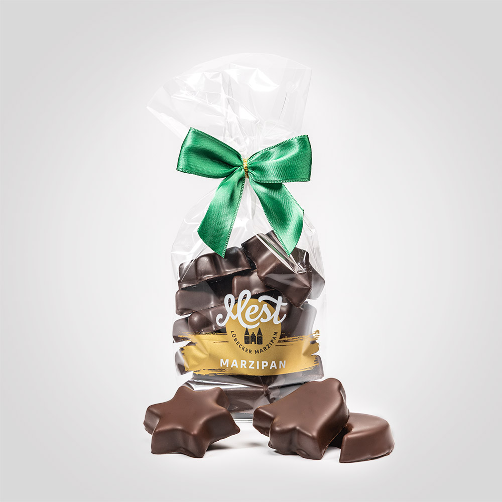 Lübecker Marzipan-Weihnachtsmischung g.g.A. in Zartbitterschokolade