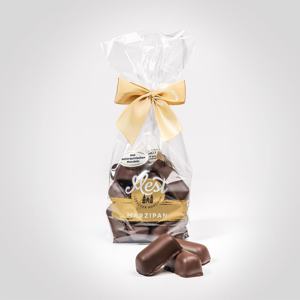 Lübecker Marzipan-Happen g.g.A. in Zartbitterschokolade aus mallorquinischen Mandeln