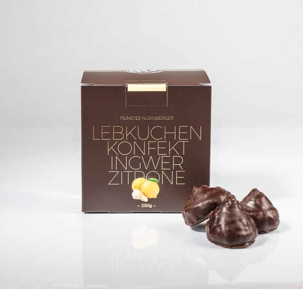 Lebkuchen-Konfekt "Ingwer + Zitrone"