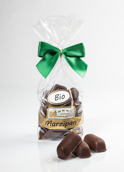 Lübecker BIO-Marzipan g.g.A. in BIO-Zartbitterschokolade -DE-ÖKO-005