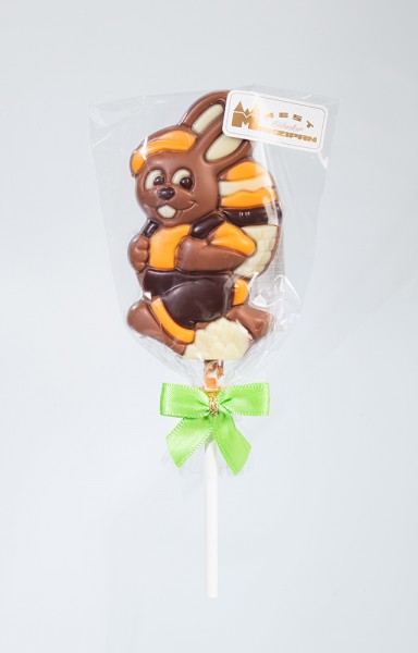 Schokoladen Lolly "Hase mit Kiepe" 35g