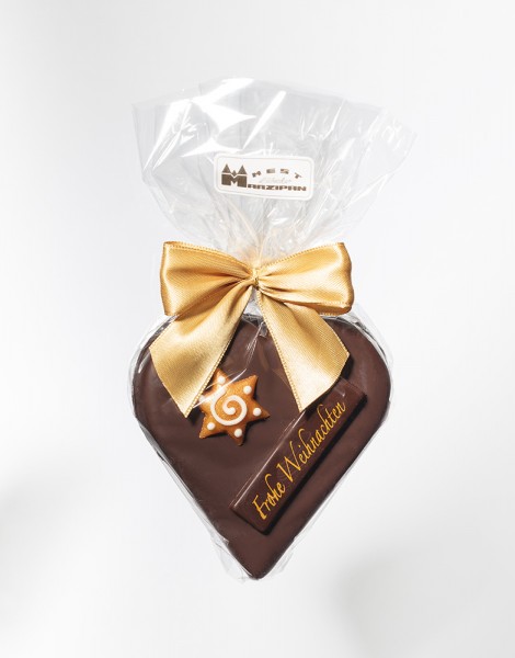 Lübecker Marzipan-Herz g.g.A. "Frohe Weihnachten"